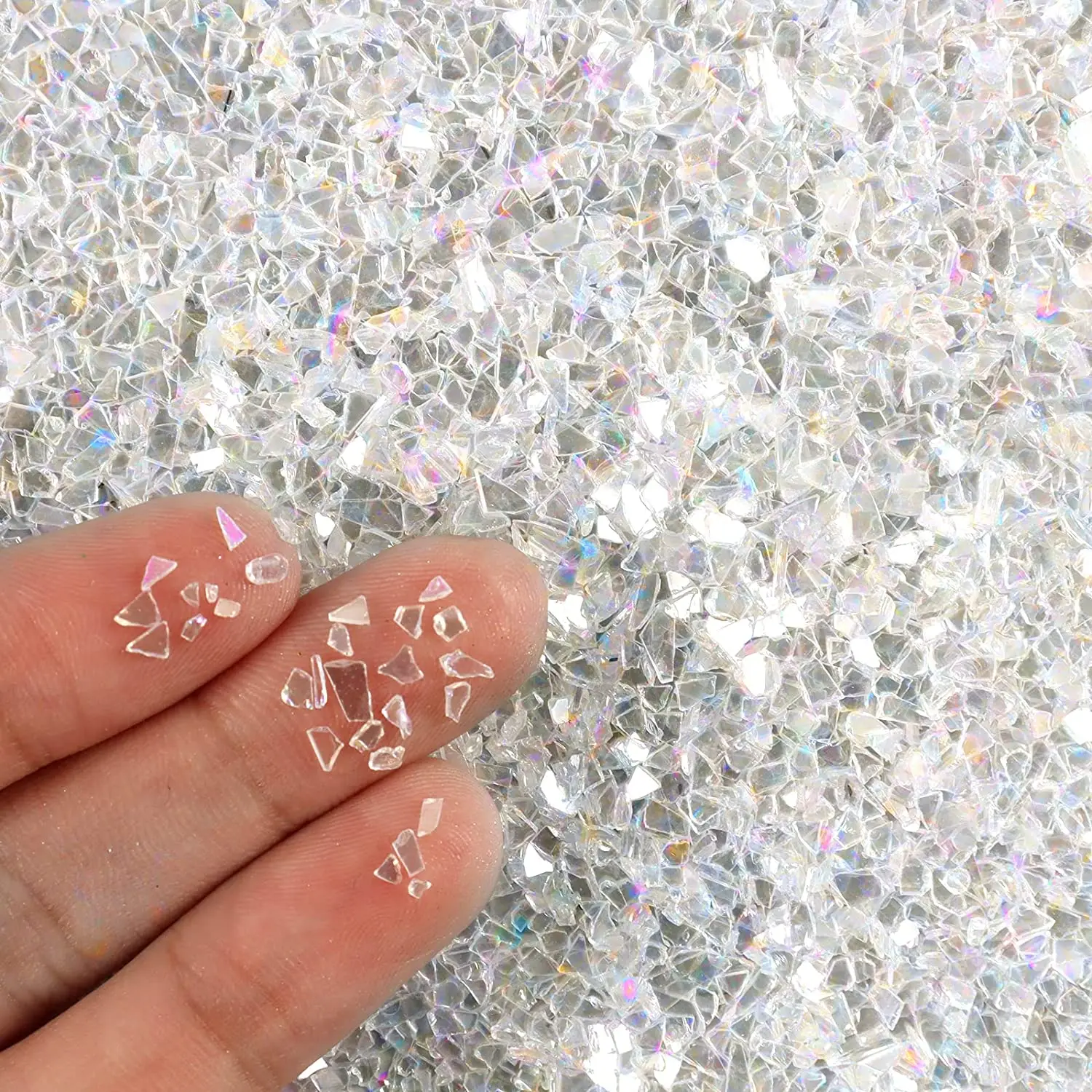 Crushed Crystal Chips Colorful Crushed Glass Glitter Irregular Sequins  Broken Glass Craft Chunky Glitter Resin Art Supplies 50g - AliExpress