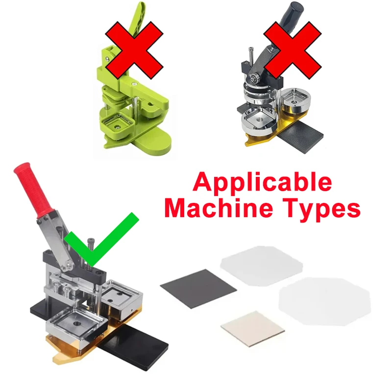 Badge Parts Refrigerator Stickers 100sets 50x50mm/63.5x63.5mm Magnet Parts Square Refrigerator Badge for Wedding Favors Party Home Decoration