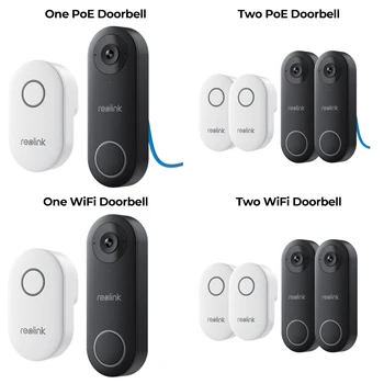 Reolink 2K+ Video Doorbell WiFi & PoE Smart Outdoor Home Video Intercom Human Detection Wired Door Bell with Chime Support Alexa 6