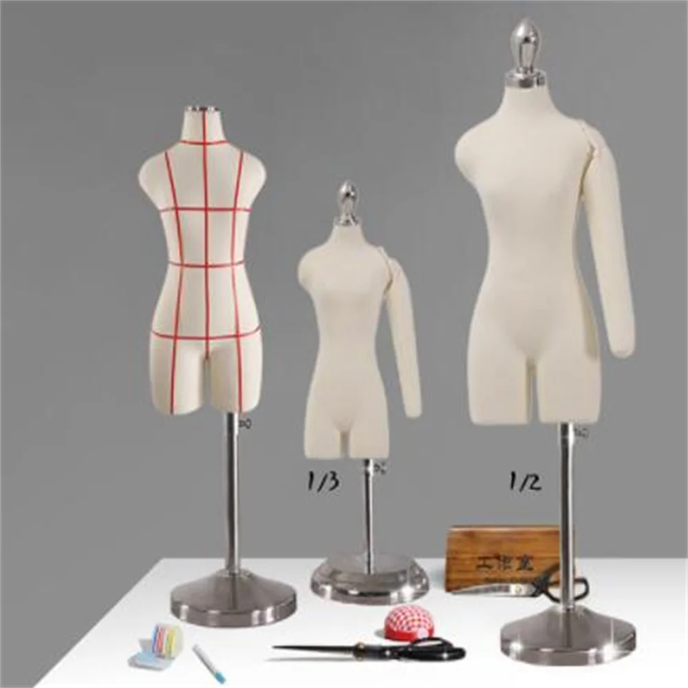 

Female Plastic Mannequin Body Sewing for Busto Dress, Cotton Fabric Trouser Legs Jersey, Bust Display, Can Pin E168