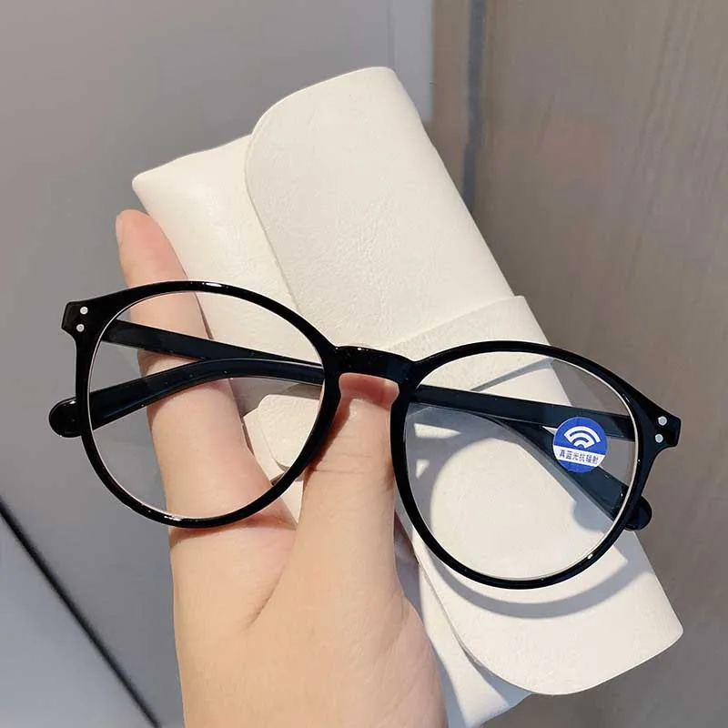 Vintage Finished Myopia Glasses Women Anti-Blue Light Eyeglasses Men Optical Nearsighted Glasses Computer Goggles Eye Protection