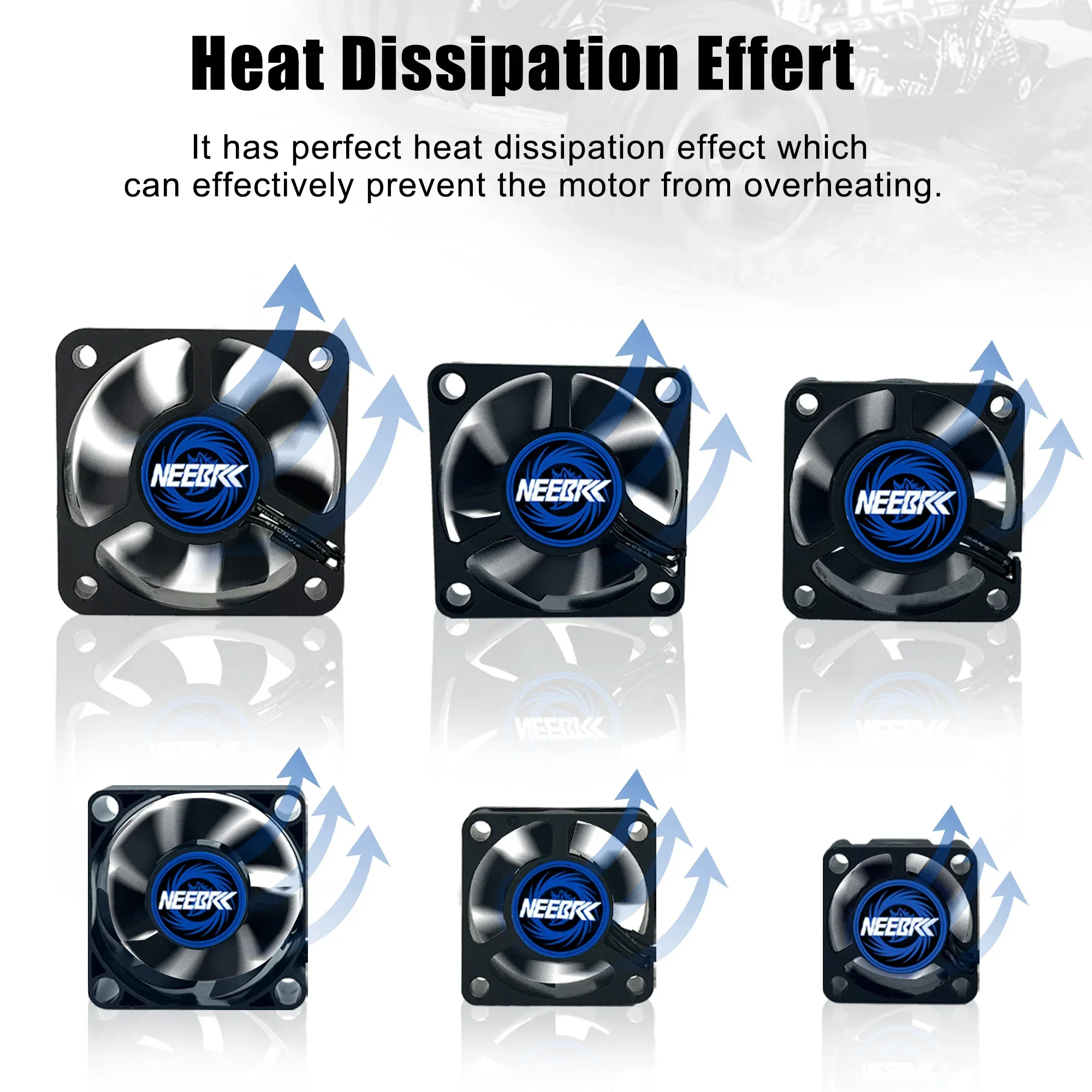 RC Motor Fan Cooling Heatsink 25/30/35/40/45/50mm 10000-30000RPM 5V-12V DC High Wind Rapid Cool for Brushless Motor 28/36/42mm 2