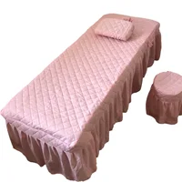 1pcs Massage Bed Cover +Pillowcase for Beauty Salon Table Bed skirt Skin-Friendly Massage SPA Bed Cover Colchas with Hole