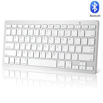 휴대용 무선 블루투스 키보드, 초박형 저소음 클릭 키보드, 스마트폰 PC 노트북 태블릿용