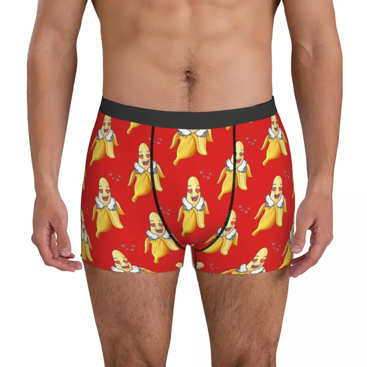 Banana Cartoon Funny Underpants Breathbale Panties Male Underwear Print Shorts Boxer Briefs