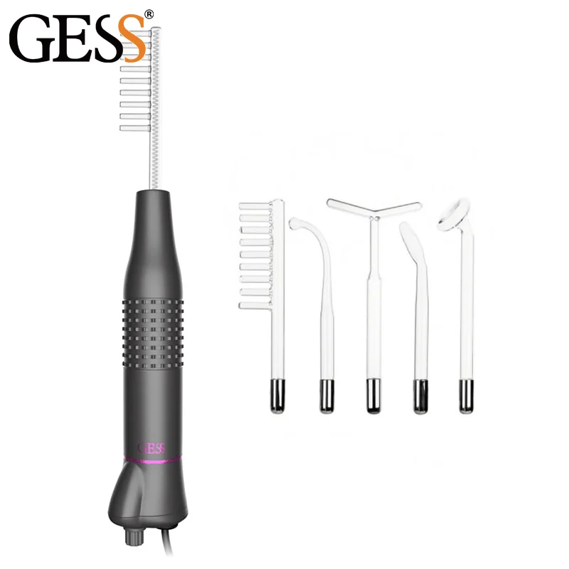 GESS Skin Massage Wand-Portable High Frequency Skin Massage Machine with 5 Wands &ndash; Boost Your -US PLUG skin therapy wand