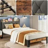 Twin XL Size Bed Frame, Storage Headboard with Outlets, Sturdy and Stable, Easy To Install, No Noise, Bed Frame 4