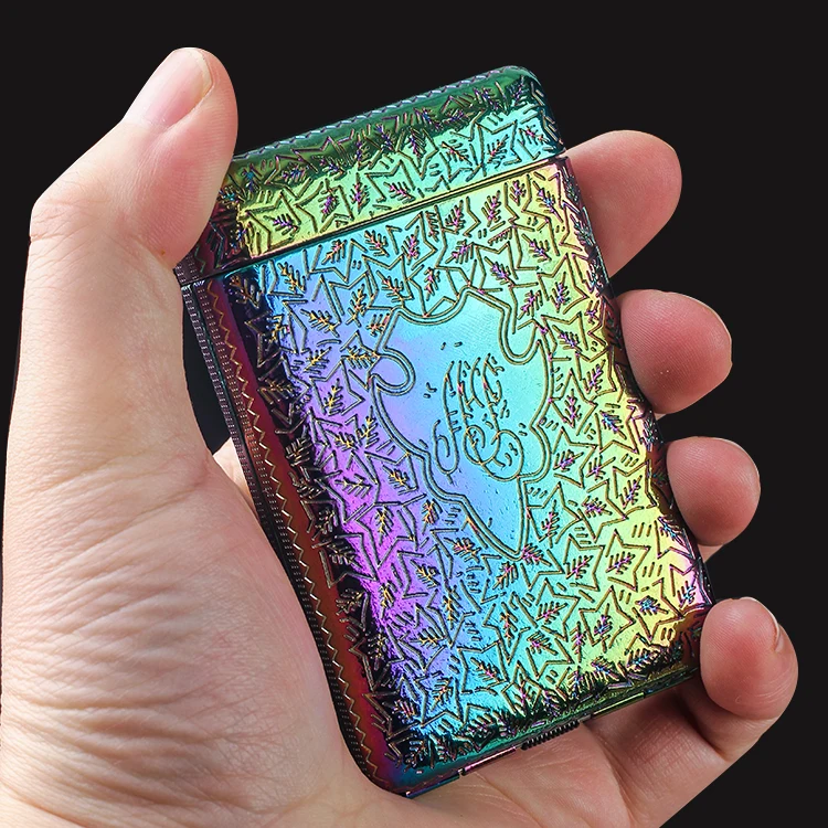 

Luxury Carved Cigarette Case Box Container Vintage Pocket Cigarettes Tobacco Case Box Holder Cigarette Storage Case Box Gifts