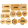 Round Bamboo and Wood Dish Custom Cup Mat Logo Tray Serving Tray Restaurant Tray Mini Flowerpot Juicy Pad Suitable for Balcony 1