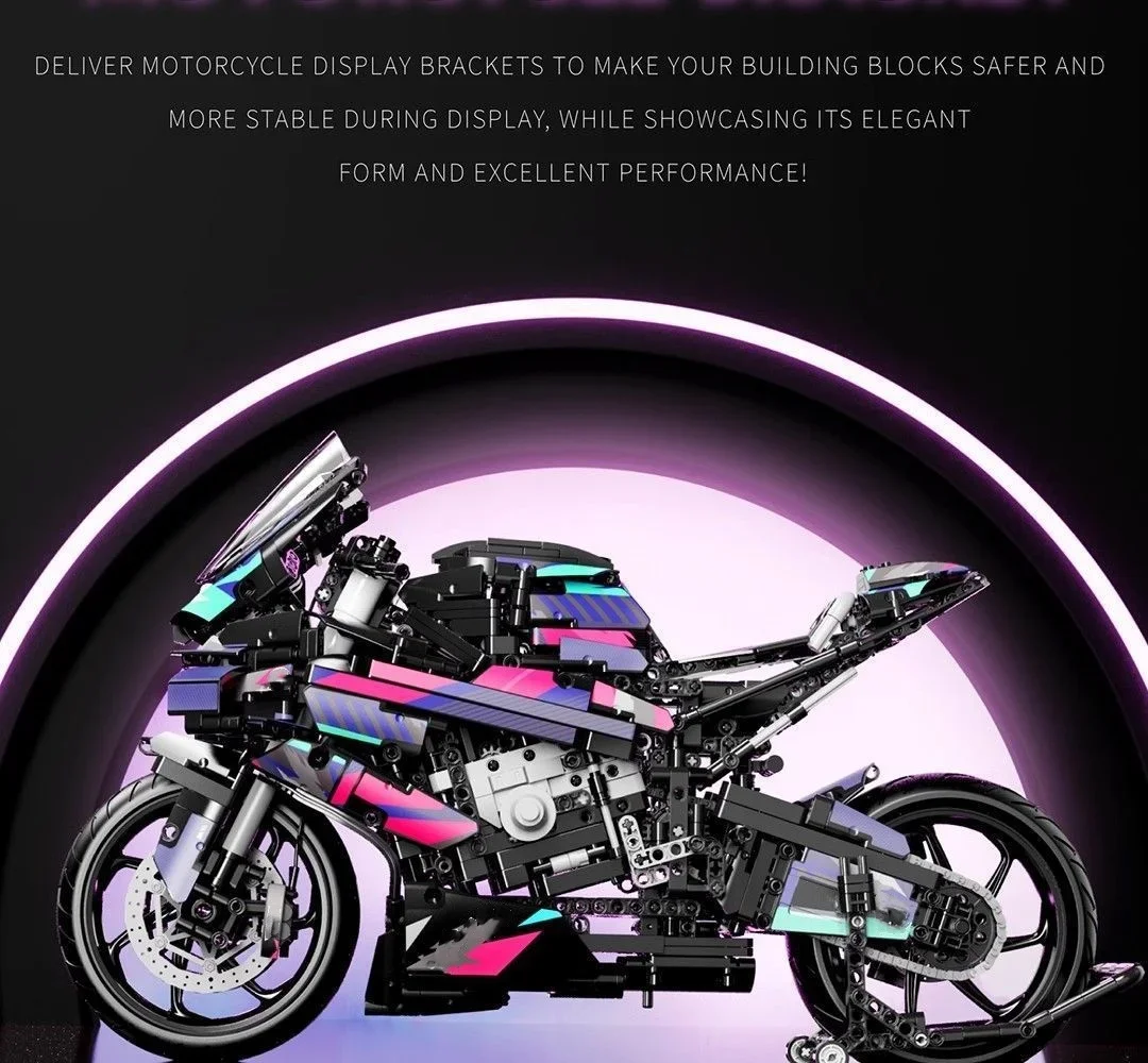 Motorcycle Building Blocks Simulation Motorcycle Model Toy