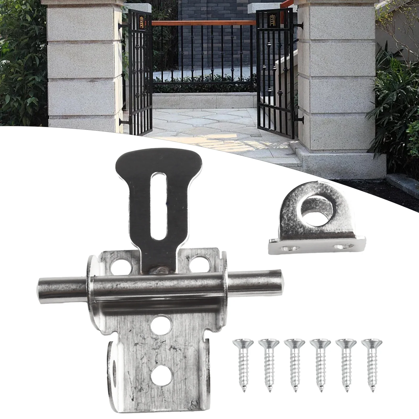 Description Picture 2 of itemHigh Quality Sturdy Latches Wooden Door Door Latch Fixing Screw Window Catch Lock 1PCS Home Improvement Protect