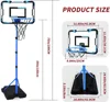 Adjustable Basketball Hoop for Toddlers, Indoor Outdoor Goal Toy with 3 Balls, Ages 3-8
