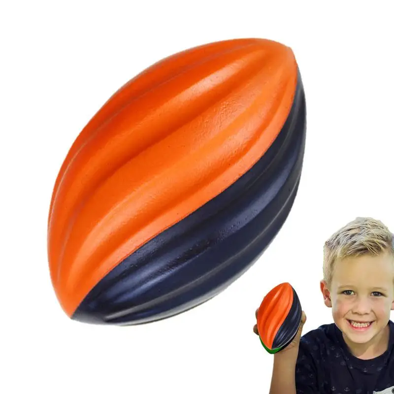 

Childrens Rugby Ball Spiral Slow Rebound Rugby Ball For Children 5 Inches Solid Rugby Toys For Team Activities Reusable Rugby