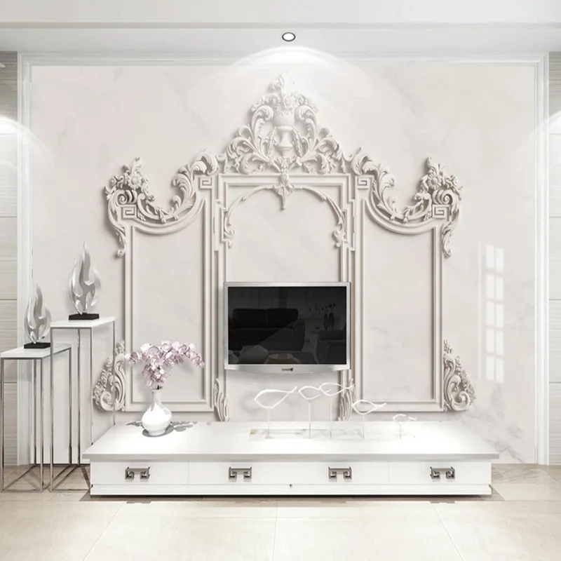 Estilo Europeu 3d Stereo Palácio Murais Papel de Parede Sala tv Sofá Quarto Fundo Home Decor de Luxo