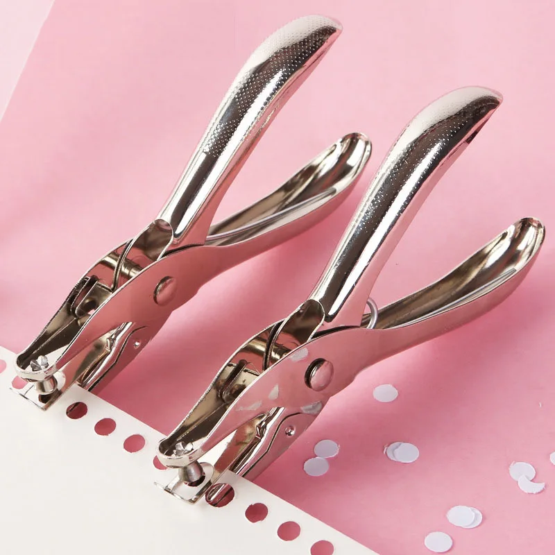 Metal Paper Punch Circle Single Hole Punches 3/6mm Pore Diameter Cutter Tools Puncher Hand Paper Scrapbooking Border Punches