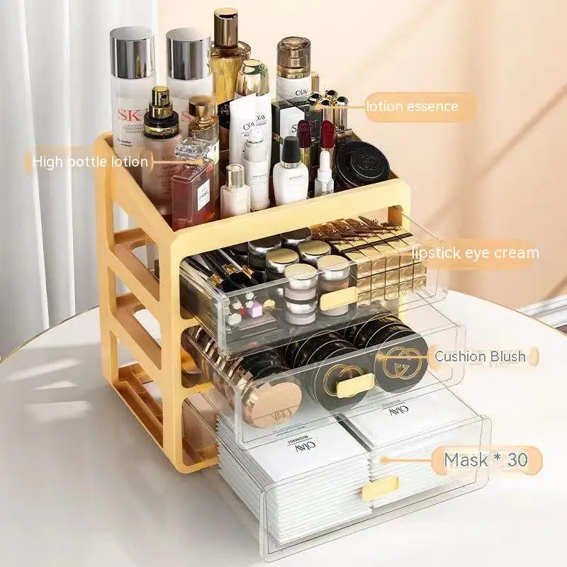 Cosmetic Organizer Jewelry Makeup Organizer Box Large Capacity Multi-functional Desktop Storage Drawer Makeup Organizer Box 5