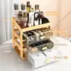 Large Capacity Drawer Makeup Organizer Transparent Cosmetic Jewelry Organizer Office Supplies Nail Polish Lipstick Storage Boxs 5