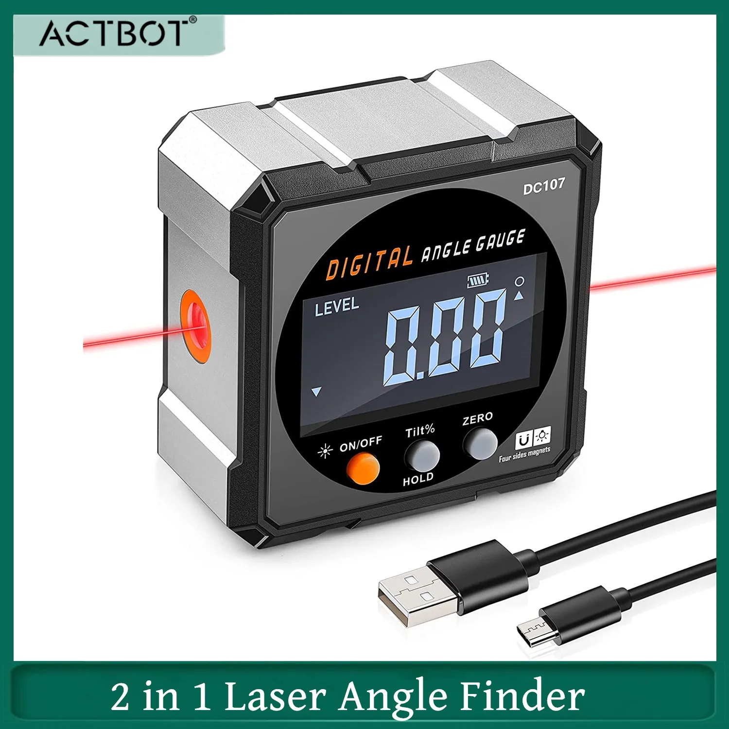 DigitalAngleFinderLaserProtractorProfessionalLaserLevelAngle