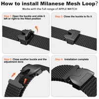 Bracelet en titane pour Apple Watch Ultra 2 3 49mm 44 45 46mm 40 41 série 10 9 8, boucle milanaise naturelle, boucle de Parachute sécurisée IWatch 5