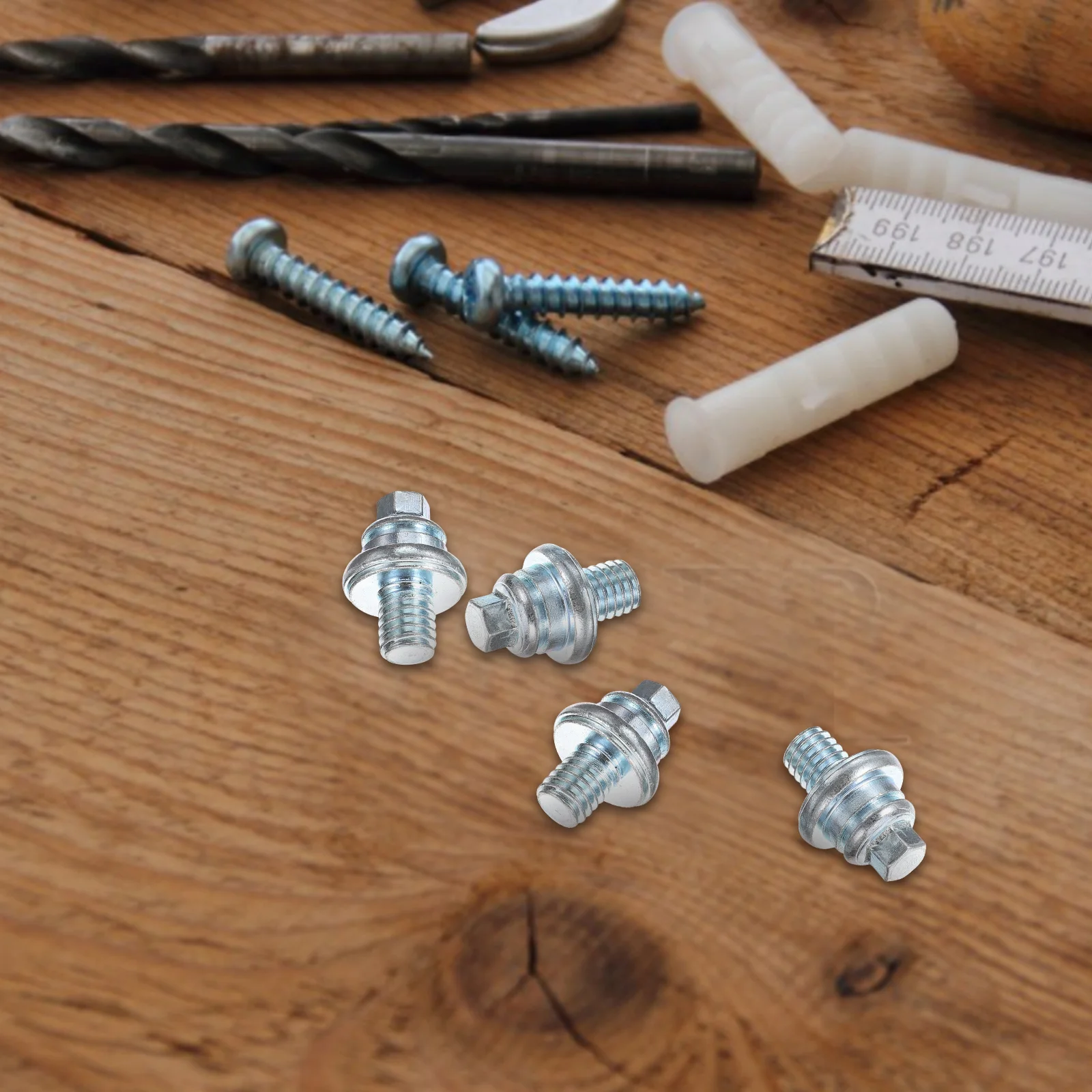 10 Pcs Galvanization Bolts Kit Hexagon Car Metal Vehicle Terminal Screws Nuts for