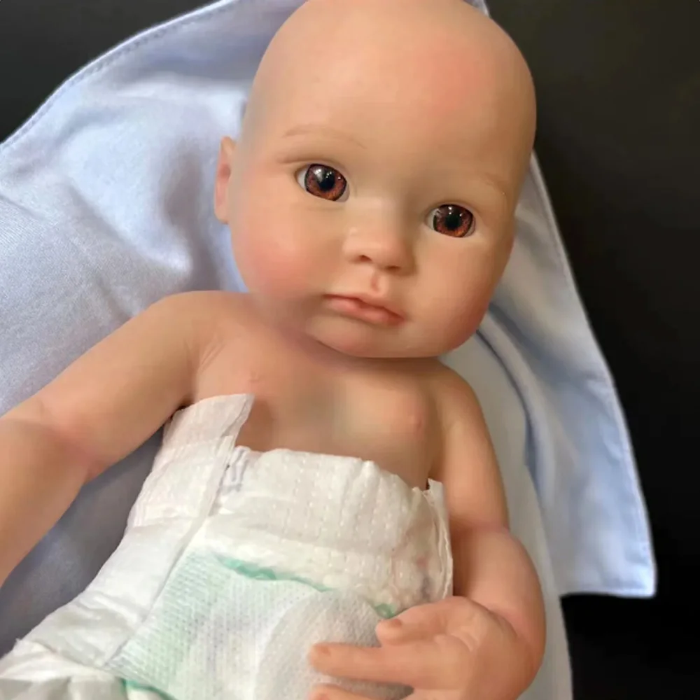 

Attyi 13" Reborn Baby Boy Doll Painted Full Solid Silicone Newborn Doll Can Pee & Drink Milk bebe reborn silicona completo real