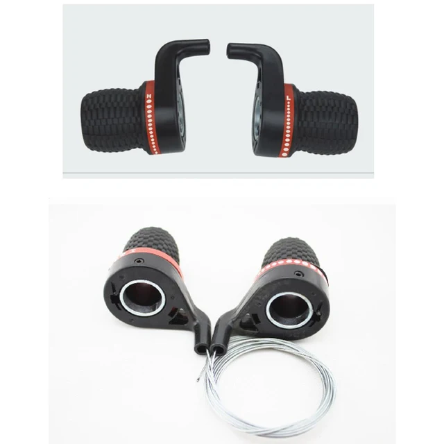 Cambio Twist Grip Per Mountain Bike - Deragliatore Manubrio Rosso/nero | Presa Antiscivolo - Foto 2