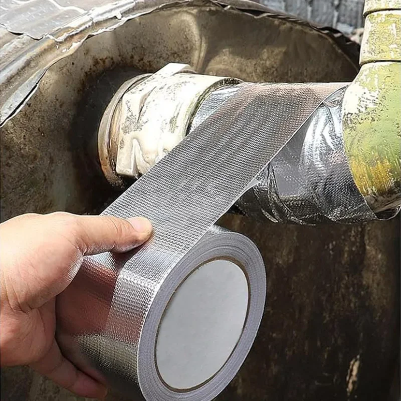 Fiberglass Aluminum Foil Tape 10Meters HVAC Heat Resistant Heat Shield