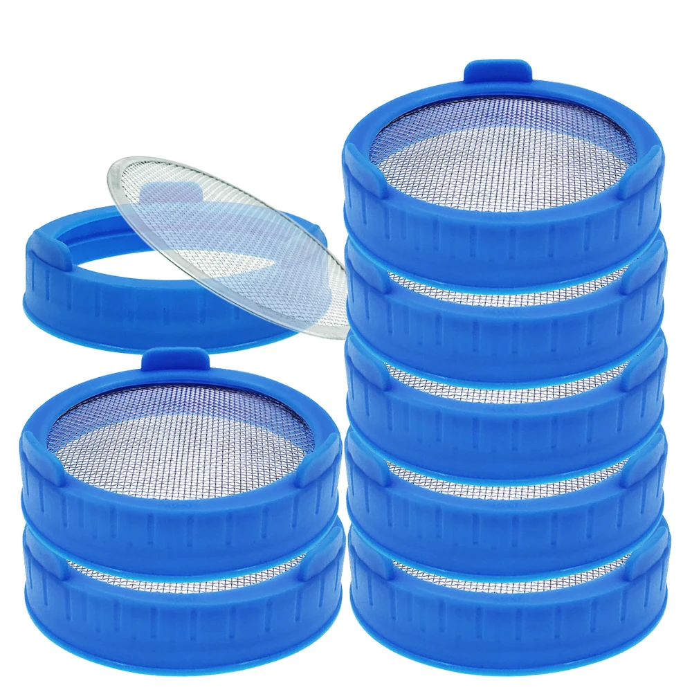 86mm Wide Mouth Sprouting Jar Filter cap Stainless Steel Screen Seed Germination Tray Kit for Peas Bean Sprouts Seedling Growth 86mm Wide Mouth Sprouting Jar Filter cap Stainless Steel Screen Seed Germination Tray Kit for Peas Bean Sprouts Seedling Growth