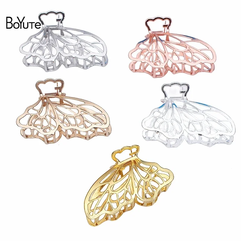 

BoYuTe (10 шт./лот) 9*5 см сплав полые бабочки заколка для волос своими руками аксессуары для волос материалы