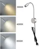 Silve 2pcs/Lot 3W 3000K 4000K 6000K LED Wall Light Reading Task Lamp gooseneck led wall reading lighting 5