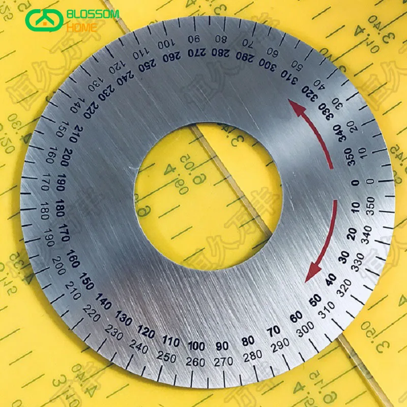 150x60x2mm Stainless steel decorative plate Machine tool 360 degree Stainless steel dial scale disc tool 3