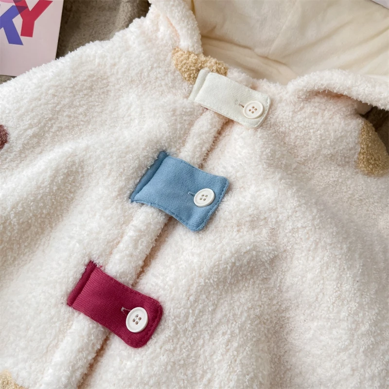 Winter Baby Girl Clothe Fashion Versatile Cute Baby Winter Clothes Sweet Personalized Cloak Velvet Windproof Cloak Comfort Coat