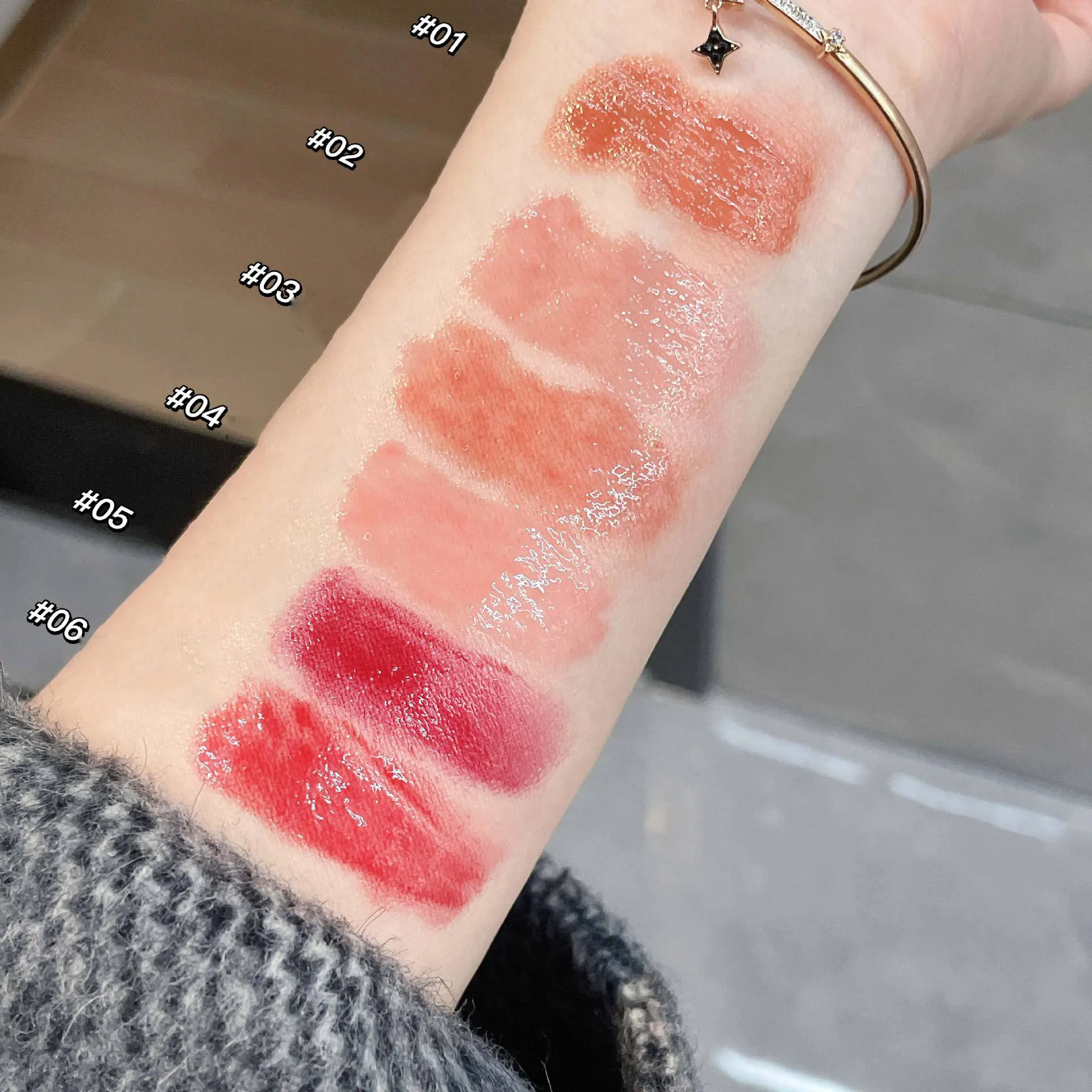 Water-light Lip Glaze Mirror Glitter Lip Tint Long Lasting Moisturising Love Heart Shape Solid Lipstick Pen Lips Makeup Cosmetic 5