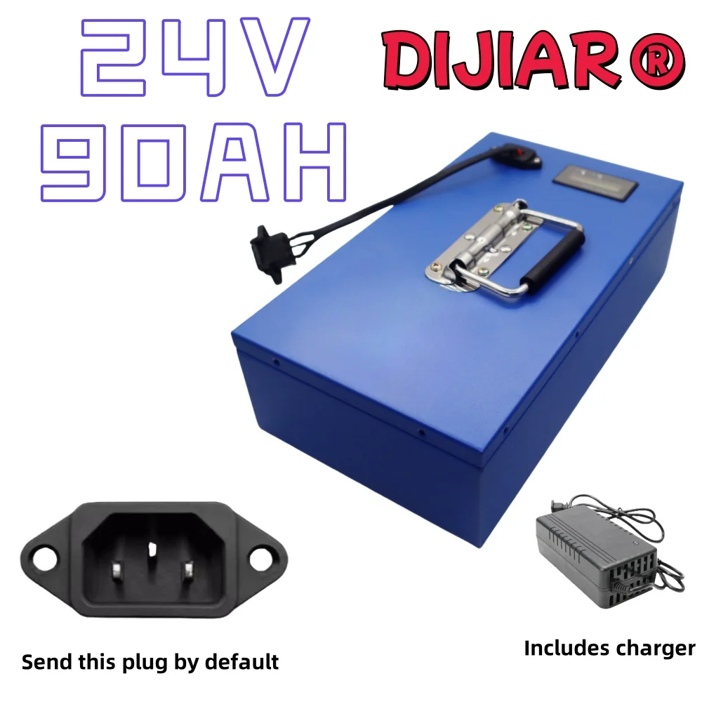 Air freight fast transportation, 24V20AH-100Ah, 18650 full capacity lithium battery, metal shell, applied to 250-3000W equipment 2