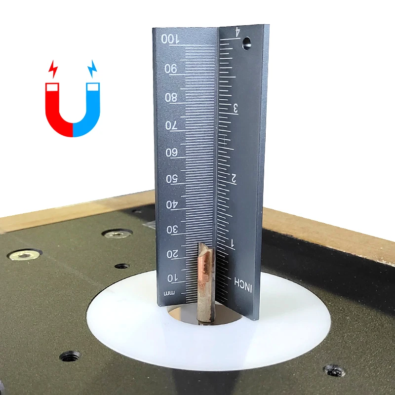 

Woodworking Circular High Gauge For Ruler magnetic 0-100mm Precision Measuring Saw Electric Router Table Metric With inch