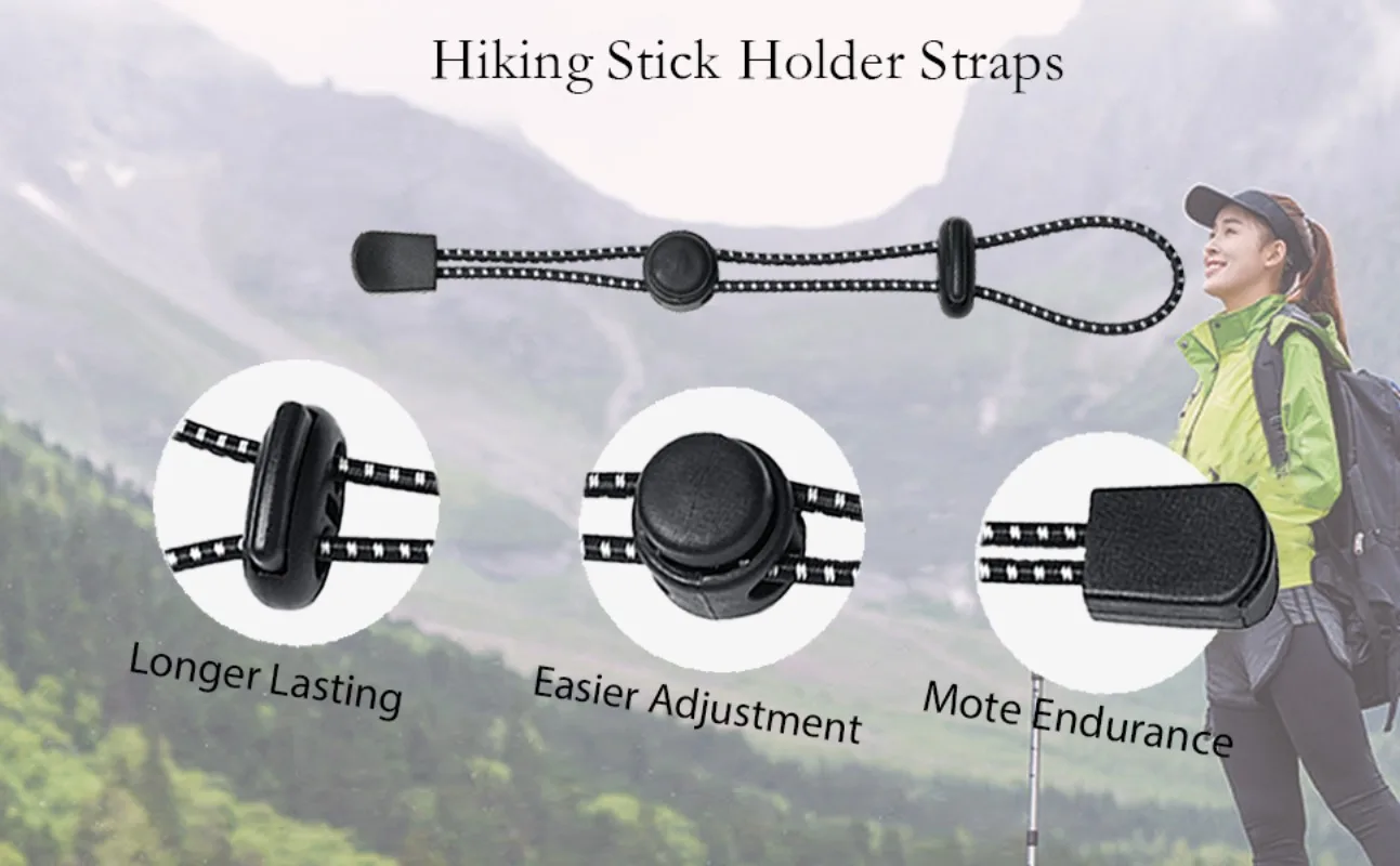 Hiking stick holder straps