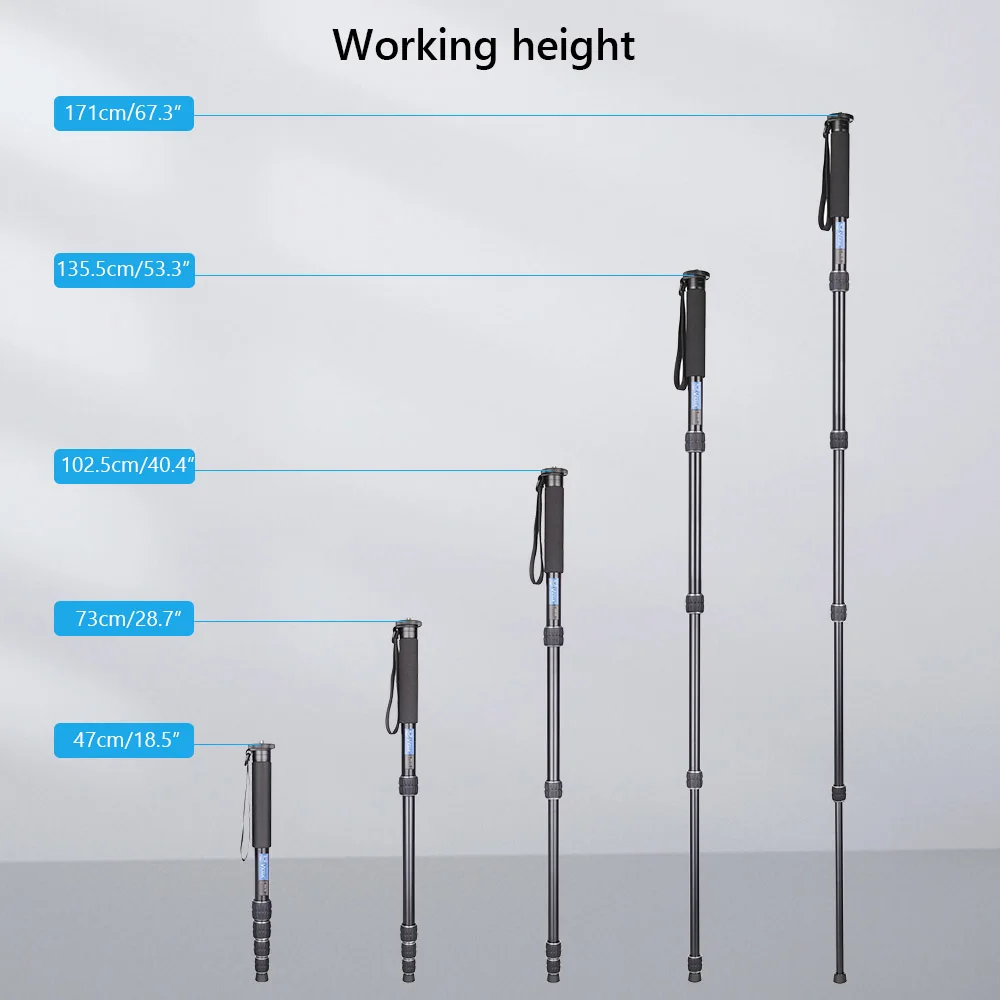 VICELK 171cm  ī޶   ˷̴ ձ   ĵ Canon Nikon GoPro DSLR ķڴ, AM-05