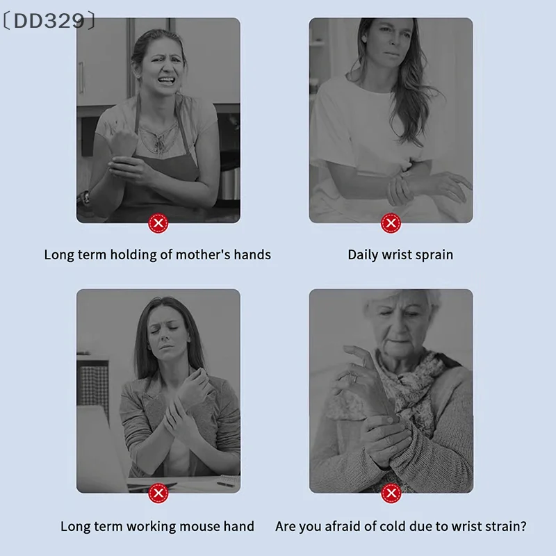 〔DD329〕Wrist Heating Pad,Portable Electric Heating Pad,Heated Wrist Wrap,Three Adjustable Levels,Heated Wrist Brace For Office