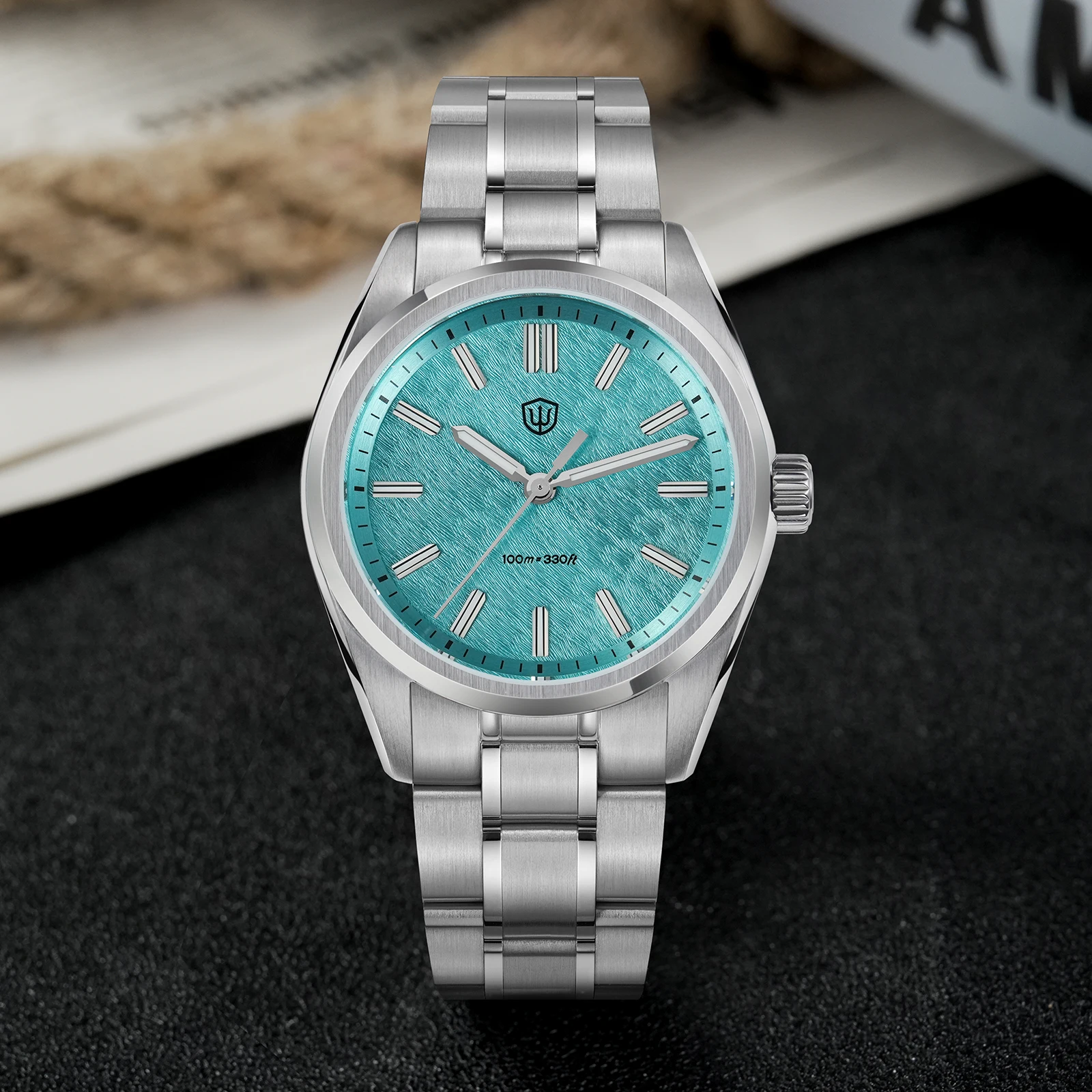 Watchdives WD0003B 36mm Quartz Men Watch VH31 Sweep Seconds