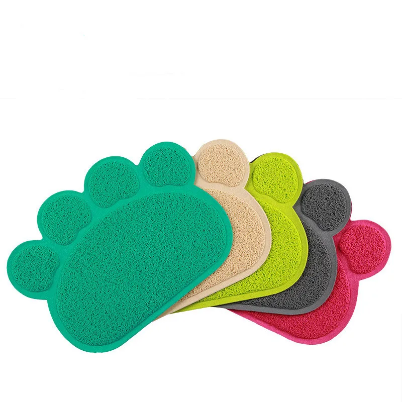 Pet Feeding Mats Dog Paw Pet Dog Cat Feeding Mat Mat Water Bowl Dog