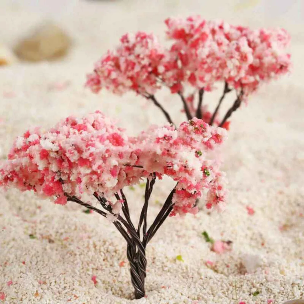 

40pcs 65mm Blossom Cherry Model Trees Railroad Layout Scene Plastic Model Train Artificial Miniature Cherry Scenery