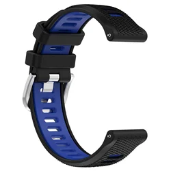 Versatile 18mm Silicone Watch Band in Vibrant Colors - 18mm (5 black blue)