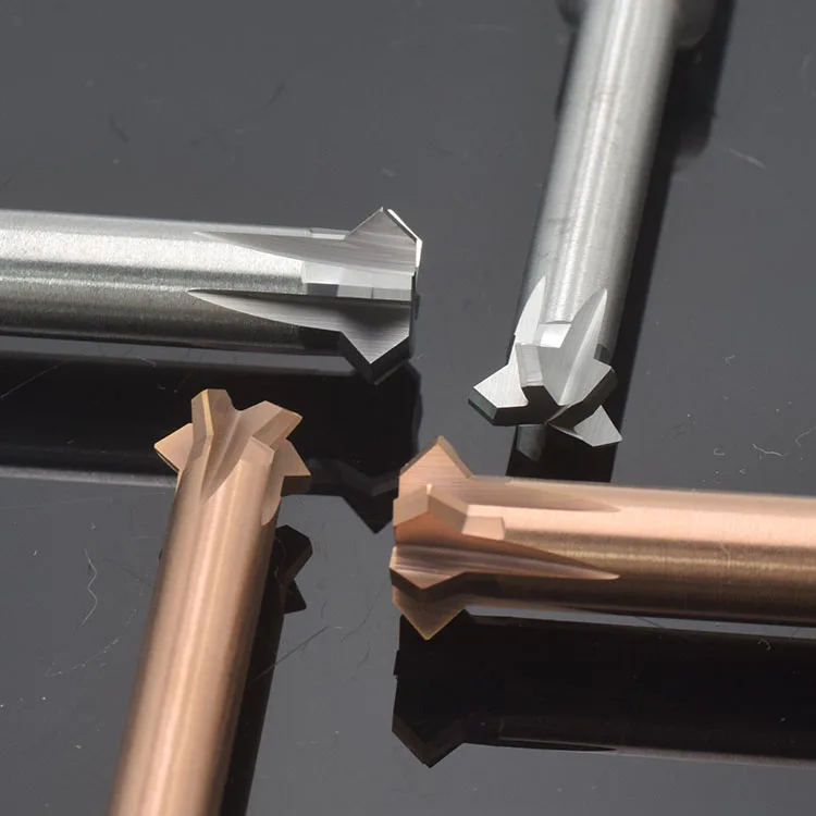 Entgrater vorne und hinten, doppelt gewinkelter Anfasschneider 90 ° 60 ° Innenfase für die Entfernung von Metall-Aluminium-Loch-Innenfräsen CNC – Detail 9