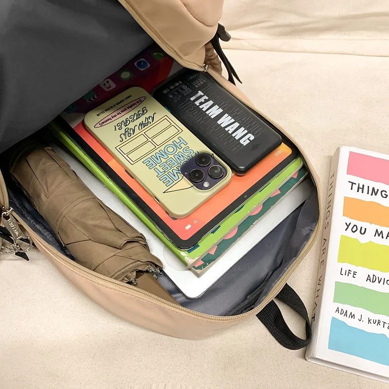 New Large Capacity Women's School Backpack Cute Casual Travel Rucksack for College Students Outdoor Hiking Bag