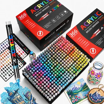 Waterproof Acrylic Brush Marker Set 1