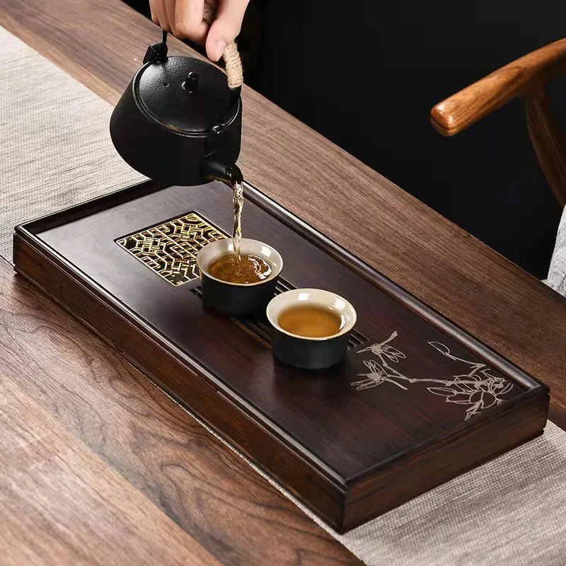 

Board Tea Bamboo Wooden Top Puer Kungfu Set Gongfu Simple Household Tray Kongfu Rattan New Rectangular Supplies Nanzhu Grade
