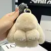 Handmade Soft Bunny PomPom Charms Plush Bunny Keychain Pendant Cute Otter Rabbit Plush Pendant Mini Bag Ornament Hanging Decor 2