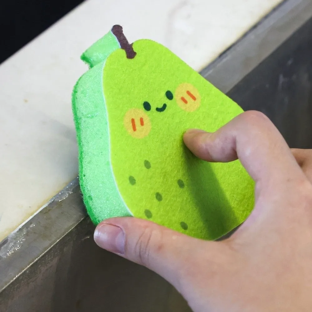 Soft Sponge Kitchen Cleaner Fruit Shaped Scrub