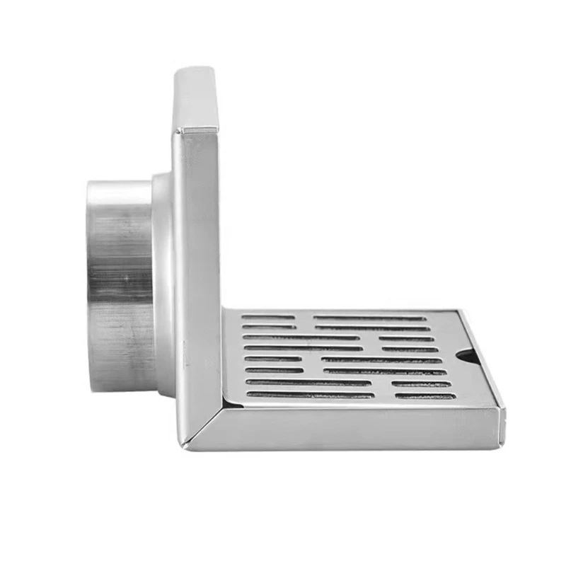 

Anti-wear L Shape Stainless Steel Bathroom Tile Insert Floor Drainer Square