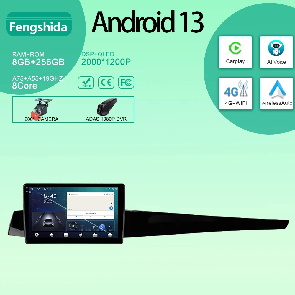 

Car For Renault Latitude 1 2010 - 2015 Android Auto Radio Stereo Head Unit Multimedia Player GPS Navigation Carplay No 2din DVD